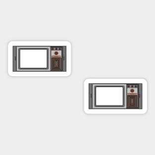Retro Pixel Art Vintage Television Design Sticker